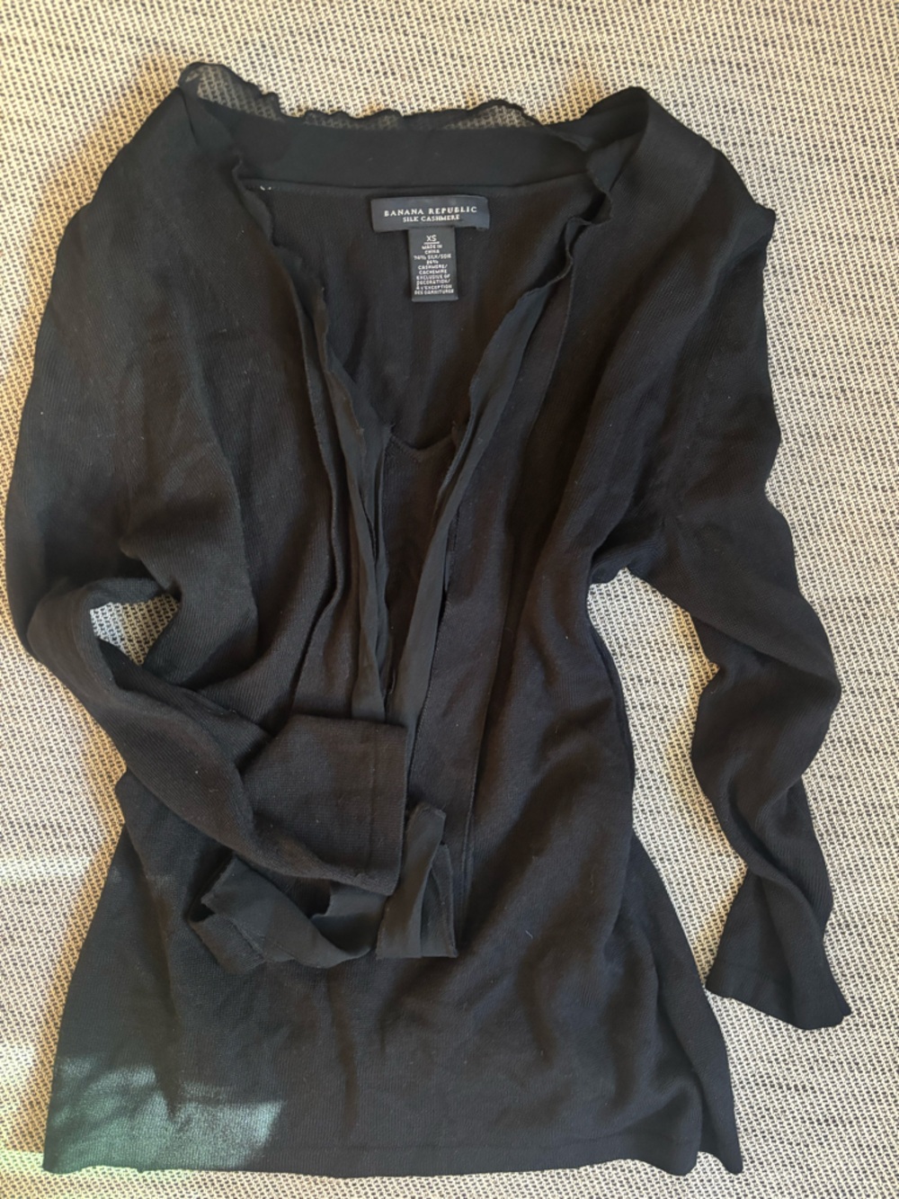 Banana Republic Black Silk-Cashmere Top